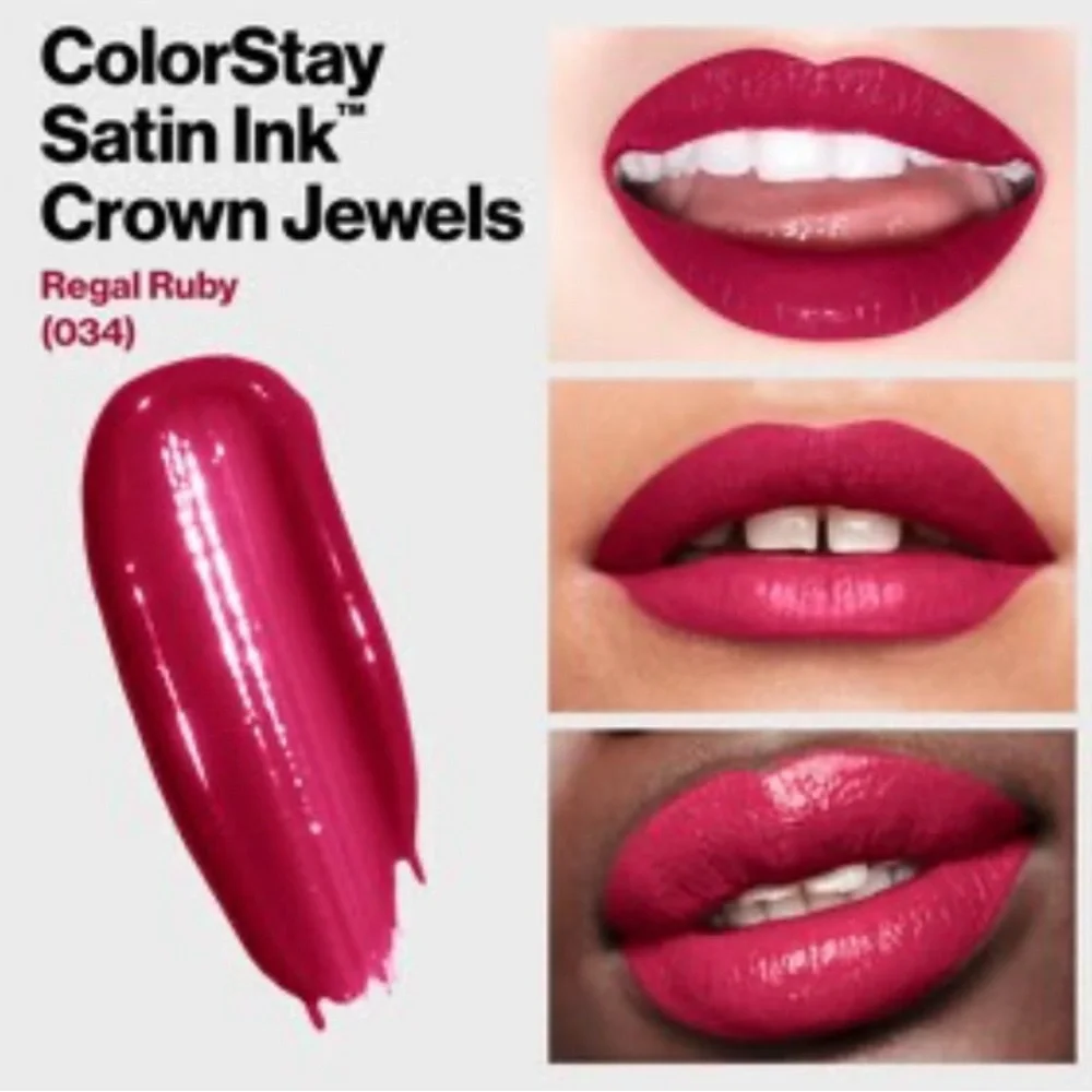 💞 New Revlon ColorStay Satin Ink Crown Jewels Liquid Lipstick in Regal Ruby